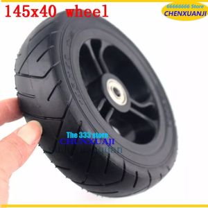 6 Inch Solid Tyres Tires with Plastic Hub 145x40 Airless Wheel for Electric Skateboard Longboard with Wheel Pulley
