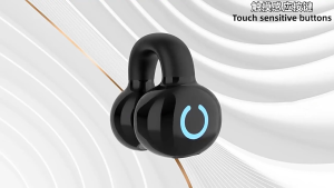 Ear Clip Bluetooth Headset Bluetooth 5.4 Earphones HiFi Stereo Headset With Breathing Light Single Bone Conduction Bluetooth Earphones Touch Control Cancelling Sports Wireless Earbuds With Mic
