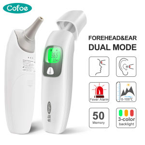 Cofoe 3 in 1 Forehead / Ear Non-contact Digital Thermometer with Tri-color Backlight Body / Object Fever Temperature Checking Sensor Baby Child IR Thermal Scanner Infrared Termometer Original on Hand for Adult