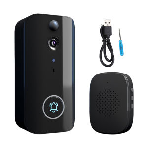 WiFi Wireless Video Doorbell IR Night Vision Doorbell Camera 2-Way Talk Home Door Bell for Home Security Alarm System