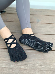 Non-Slip Yoga Socks Professional Pilates Jump Rope Dance Fitness Summer Five-Finger Bed Spring Autumn Winter Women Sweet Style