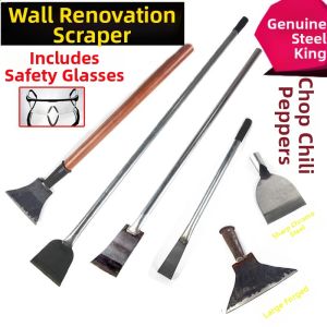 MEISITEKEKE | Wall Cleaning Tool Wooden Handle Metal Scraper