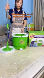 Cây Lau Nhà Tự Vắt Thông Minh Scotch Brite 3M Chổi Lau Nhà Tự Vắt Thông Minh Bộ Lau Nhà 360 Độ Cao Cấp Tặng Kèm Bông Lau