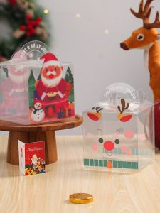Christmas Box Satchel Christmas Apple Box Christmas Eve Fruit Gift Box Plastic Transparent Christmas Eve Gift Box