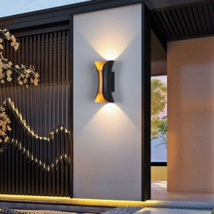 Indoor LED Wall Lamp 12W Waterproof Aluminum Bedroom TV background wall Decoration Lights For Living Room Stairs Outdoor Garden Wall Light  warm white light slender waist Wall Lamp Waterproof  Nordic Vintage Double Head
