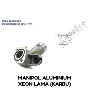 Manipol Aluminium Xeon Karbu - Manipul Manifol Maniful Intake Intek Insulator Diral Yamaha Xeon Lama