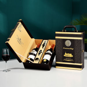 Hộp Đựng Rượu Vang Sang Trọng Hộp Đựng Rượu Vang Gỗ Hộp Quà Tặng Đựng 2 Chai Hộp Đựng Rượu Vang Bằng Da Hộp Đựng Rượu Vang
