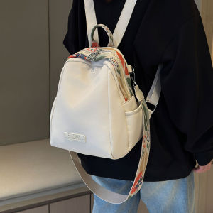 Lightweight Commuter Womens Backpack Crossbody Bag Travel Maternity Bag Soft Handle Zipper Closure Oxford Cloth Fabric