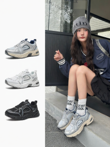 Warrior | Spring 2026 New Retro Silver Thick Sole Dad Shoes