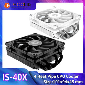 ID-COOLING ID IS-40X Low Profile CPU Cooler 4 Heat Pipes Downward Pressure Air Cooler for LGA1200/1700/115X AM4/AM5 ITX Chassis