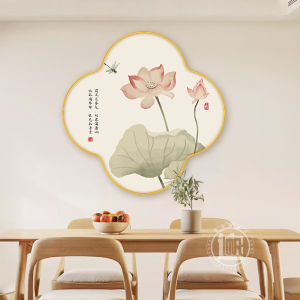 New Chinese Style Decorative Painting for Dining Room Kitchen Table Wall Art Modern Printed Crystal Frame Home Decor