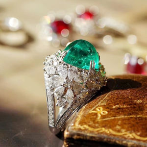 Huitan Vintage Ladys Green Finger Rings for Anniversary Party Luxury CZ Crystal Rings Delicate Gift Aesthetic Women Jewelry Hot