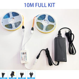 Tuya Zigbee 24V FCOB CCT LED Light Strip 608LEDs High Density Flexible Led Light 3000K To 6000K Linear Dimmable for Alexa Google