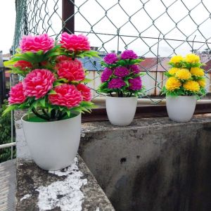 Azgalery PBP20 / Pot Bunga Plastik Tanaman Hias Dekorasi Rumah Artificial Import Jakarta / COD