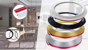 20Ft L-Shape Tile Trim Peel and Stick PVC Exterior Trim Tile Edging Molding External Corner Strip for Bathroom Tile Backsplash End Shower Wall Edges Furniture Decoration (White)