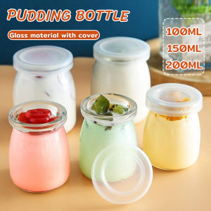 YoPo Pudding Bottle 100ml 150ml 200ml Glass Yogurt Cup Baking Mold With Lid