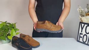 Giày nam da lộn đế cao su êm chân