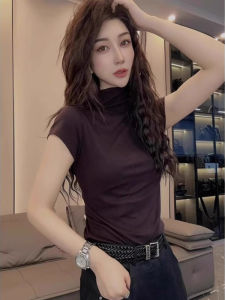 Slim Fit Short Sleeve T Shirt with Small Flap Sleeves