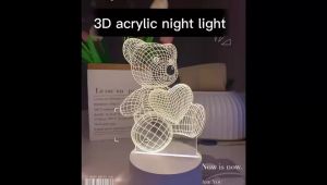 3D Acrylic Light Creative Bedroom Lamp LED Night Lights Best Holiday Birthday Gift 3colors / 7colors for Home Bedroom Christams Decor for Child Adult