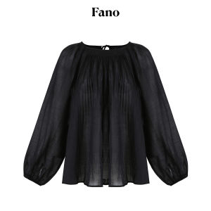 Fano | Áo Sơ Mi Tay Dài Chống Nắng Màu Đen Phong Cách Pháp