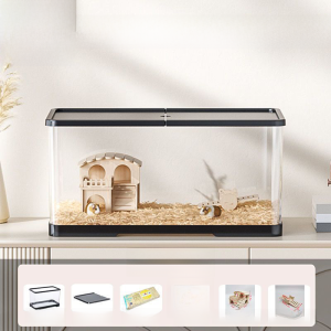 Luxury Villa Cage for Hamsters And Chinchillas Thickened Escape-Proof Desktop Tank with Cover Pet Supplies Small Pet Cages