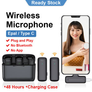 Wireless Microphone for Phone Video Live Record Noise Cancelling Clip Mini Mic Type C Mikrofon 手机直播
