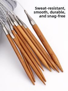 MONLEYTA | Circular Bamboo Steel Knitting Needles Hand Knitting Tools Set