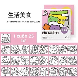 Sách Tô Màu Mini Tranh Hoạt Hình Cho Trẻ Em Sách Vẽ Màu Nước Di Động Sách Tô Màu Tự Làm Dành Cho Trẻ Sáng Tạo