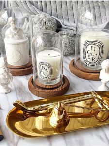 Large Transparent Glass Cover Windproof Candle Snuffer Aromatherapy Candle Decoration Home Decor Modern Minimalist Style