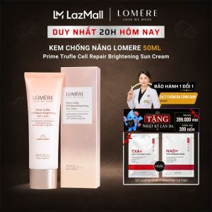 |Quà 550K| Kem Chống Nắng Chống Lão Hóa LOMERE Nấm Truffle 50ml SPF50+ PA++++ Phổ Rộng Dưỡng Sáng da Nâng Tone Tự Nhiên Cho Nữ Văn Phòng | LOMERE Prime Truffle Cell Repair Brightening Sun Cream