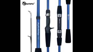 BIUTIFU Baitcasting Spinning Travel Carbon 4/5 Section Fishing Rods Casting Weight 5-20g Power Ultralight Lure Trout Mini Pole