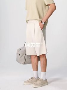 MIANXIANSHENG | Cotton Jacquard Loose Breathable Short Pants