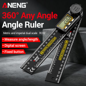 ANENG | ANENG RC02 Digital Gauge Angle Finde 360°Goniometer Electronic Protractor Smart Inclinometer Angle Woodworking Tool