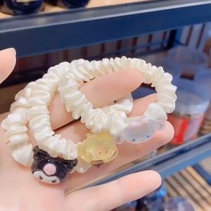 HR001 Karet Ikat Rambut Lucu Anak Kecil Kuromi Melody Cinnamon Lembut Tahan