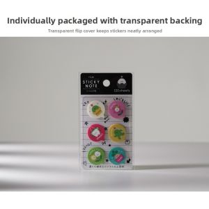 Semi-Transparent Grid Cartoon Note Stickers