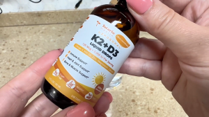 Totaria Liposomal Vitamin D3 + K2 Liquid Drops 5000 IU - Ultra Absorption D3K2 with Calcium Magnesium Zinc & Omega-3 - Immune & Bone Support