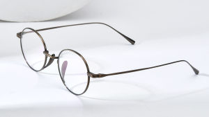 FONEX Gọng kính Titan phụ nữ thiết kế thương hiệu Tròn Kiểu retro cổ điển Kính mắt nam Full-rim Nhật Bản chất lượng cao siêu nhẹ tùy chỉnh kính mắt cho mắt 85717