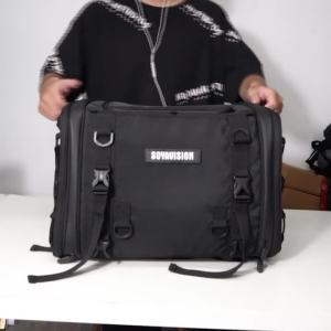 Motorcycle Rear Seat Bag Travel Luggage Waterproof 35L-60L Expandable Motor Tail/Trunk/Rack Bag For Motor Accessories Pet Bag