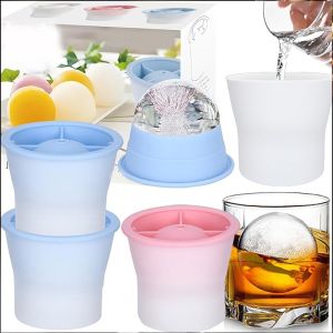 3/5pcs Large Plastic Ice Cube Mold / Refrigerator Ice Maker / Silicone Freezer Ice Cube Mould / 3D Silicone ball IceIce Tray / Ice 3D Popsicle Molds