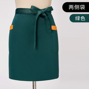 Fashionable Restaurant Staff Half-length Apron with Logo for Hot Pot And Barbecue Kitchen Short Waist Apron Printing