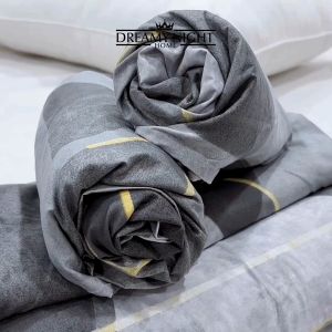 Dreamynight Terry  Microfiber Comforter Set with Pillow & Bolster Case | 650TC Soft & Breathable Bedding | Single/Queen/King Sizes