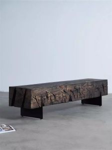 Wood Bench Solid Wood Bench Bed & Breakfast TV Cabinet Clothing Store Shoe Changing Stool Shopping Mall Rest Chair Living Room Charming Wind