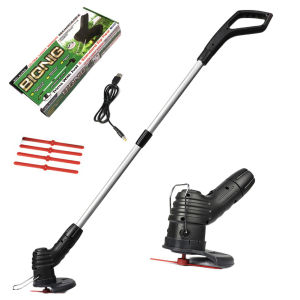Electric Cordless Grass Trimmer Length Adjustable Weed Strimmer Cutter Portable Landscape Mower USB Charging for Garden/Lawn/Flower Bed/Roadside