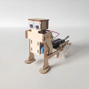 Bộ Robot Kéo Xe Tự Động Bằng Gỗ Theo Phương Pháp Giáo Dục Stem Steam - Đồ Chơi Lắp Ghép
