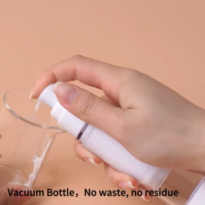 2PCS Airless Pump Bottle Portable Vacuum Pump Bottle Travel Refillable Spray Bottle for Lotion Foundation Creams Shampoo