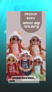 (EGSUS) Jumpsuit Bayi Tutu Dotty Dress Sablon Kelinci Katun Stella Lembut untuk Perempuan Lucu Sage Polos