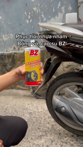 (TẶNG KHĂN) PHỤC HỒI NHỰA NHÁM BZ DẠNG BỌT Vệ Sinh Bề Mặt 450ml Bóng Lốp Bóng Dàn Áo Nhựa Nhám Xe Máy Xe Ô tô