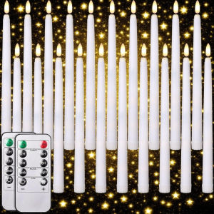 เทียน LED ริบหรี่พร้อมรีโมทคอนโทรลและตัวจับเวลา Flameless LED เชิงเทียน 3D เปลวไฟเทียนสําหรับคริสต์มาสฮาโลวีน