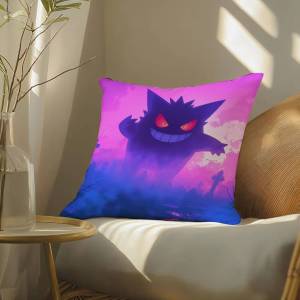 Bandai | Pokemon Anime Characters Plush Pillow Cover Soft Short Plush Cushion Cover For Sofa Bedroom Living Room Home Decor Gift