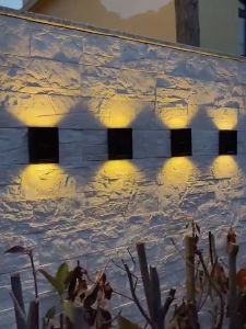 <24h Ship> 1/2PCS Solar Wall Lamp Outdoor Garden Household Waterproof Wall Lamp Light Up and Down Garden Fence Decorative Outdoor Lighting